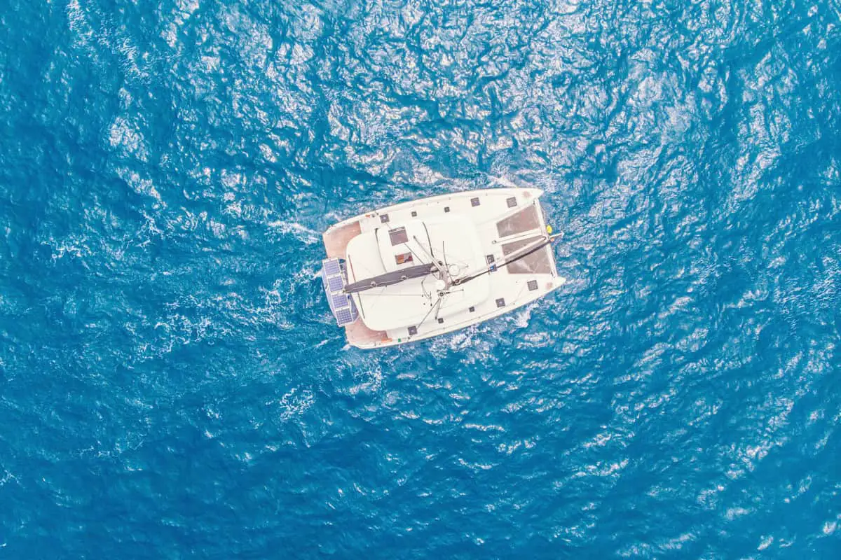 catamaran in rough seas